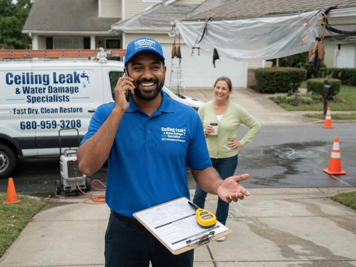 Ceiling Leak Cleanup Kewaskum, WI FAQs